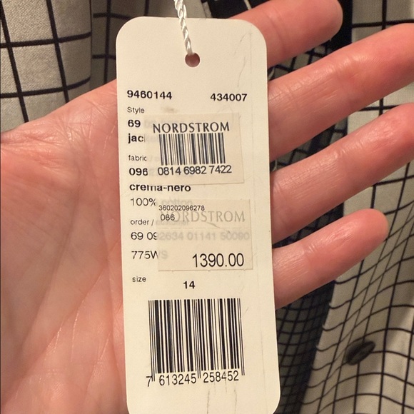 Akris Punto Black & White Grid Patchwork Jacket - Picture 5 of 5